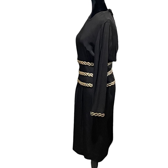 Vintage Albert Nipon 80s Glam Peekaboo Back Dress - Picture 5 of 12